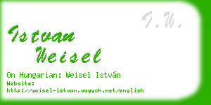 istvan weisel business card